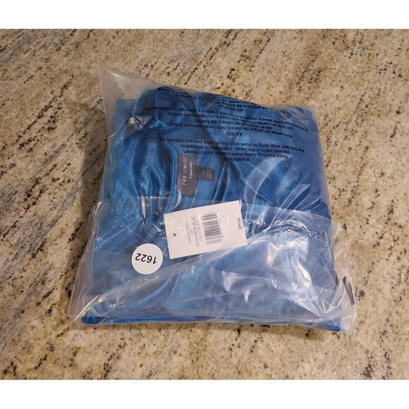 New! The Limited Sz 2X Velvet Tunic Blouse Top Teal Long Sleeve Drape Front - Picture 11 of 11